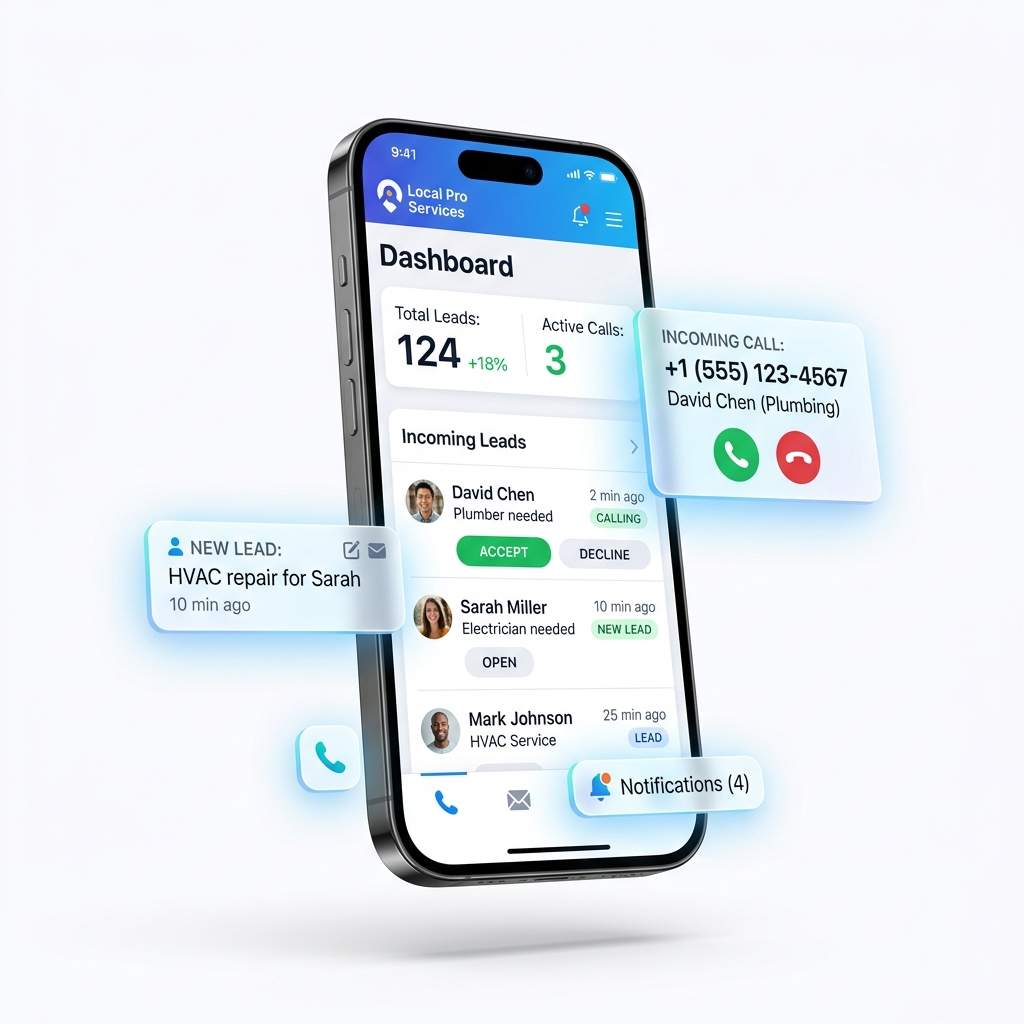 Phone showing incoming notifications